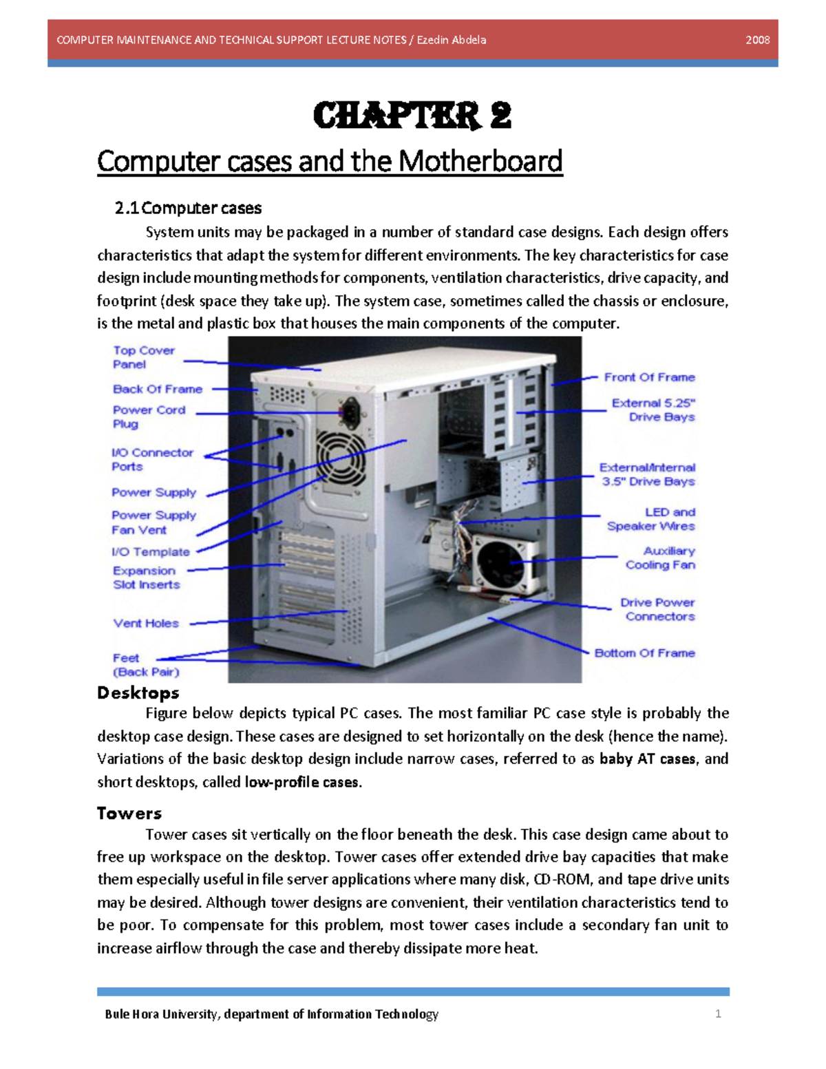 Chapter 2 - for information technology student - Chapter 2 Computer ...