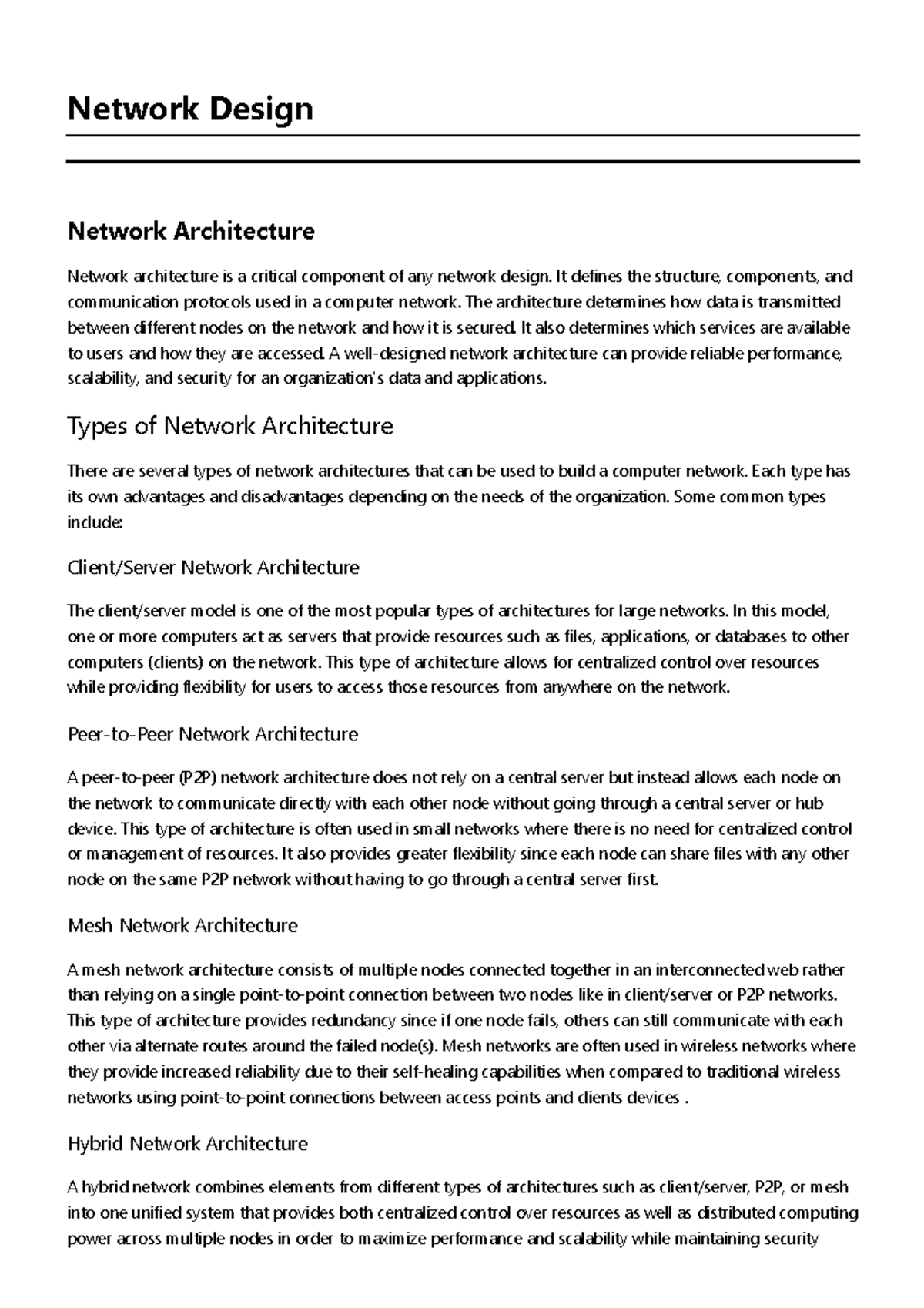 thesis on network design