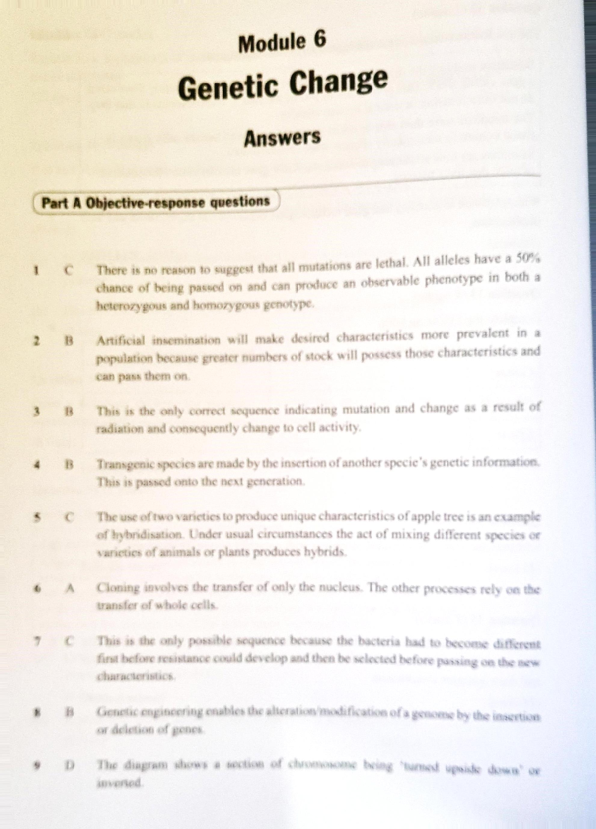 Mod 6 Genetic Change Answers - Module 6 Genetic Change Answers Part A ...