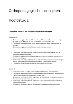 Orhto Concept B - Samenvatting Van Bijzondere Ortho - Kinderen En ...