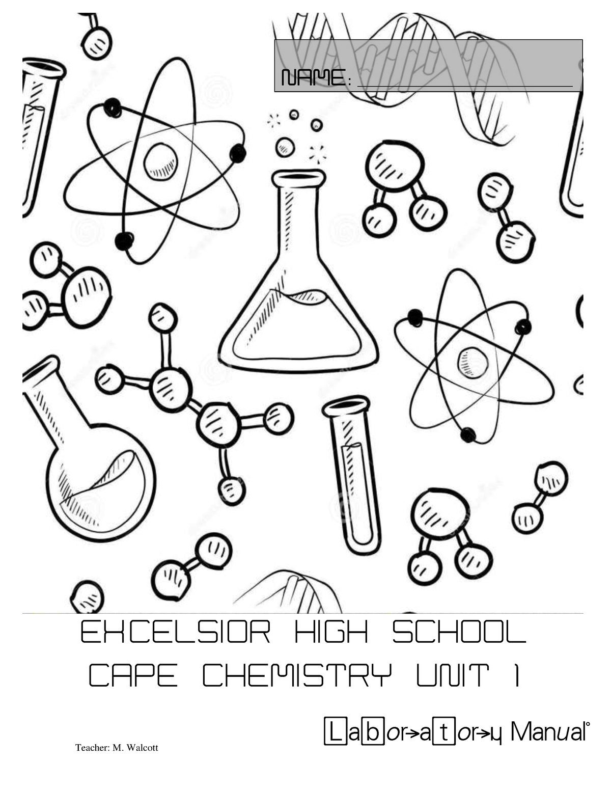 Abstract Hand-Drawn Chemistry Background