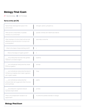 Biology Exam 2 Review Flashcards Quizlet - Biology Exam 2 Review 3 (4 ...