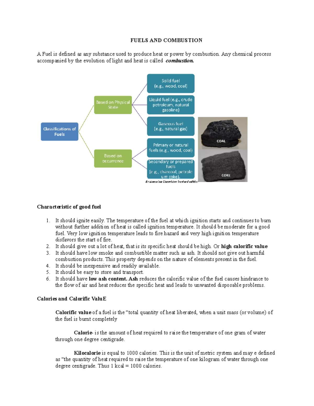 Fuels AND Combustion - Lecture Notes 1 - English - Studocu