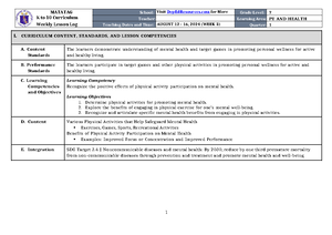 DLL Matatag Music & ARTS 7 Q1 W4 - MATATAG K to 10 Curriculum Weekly ...