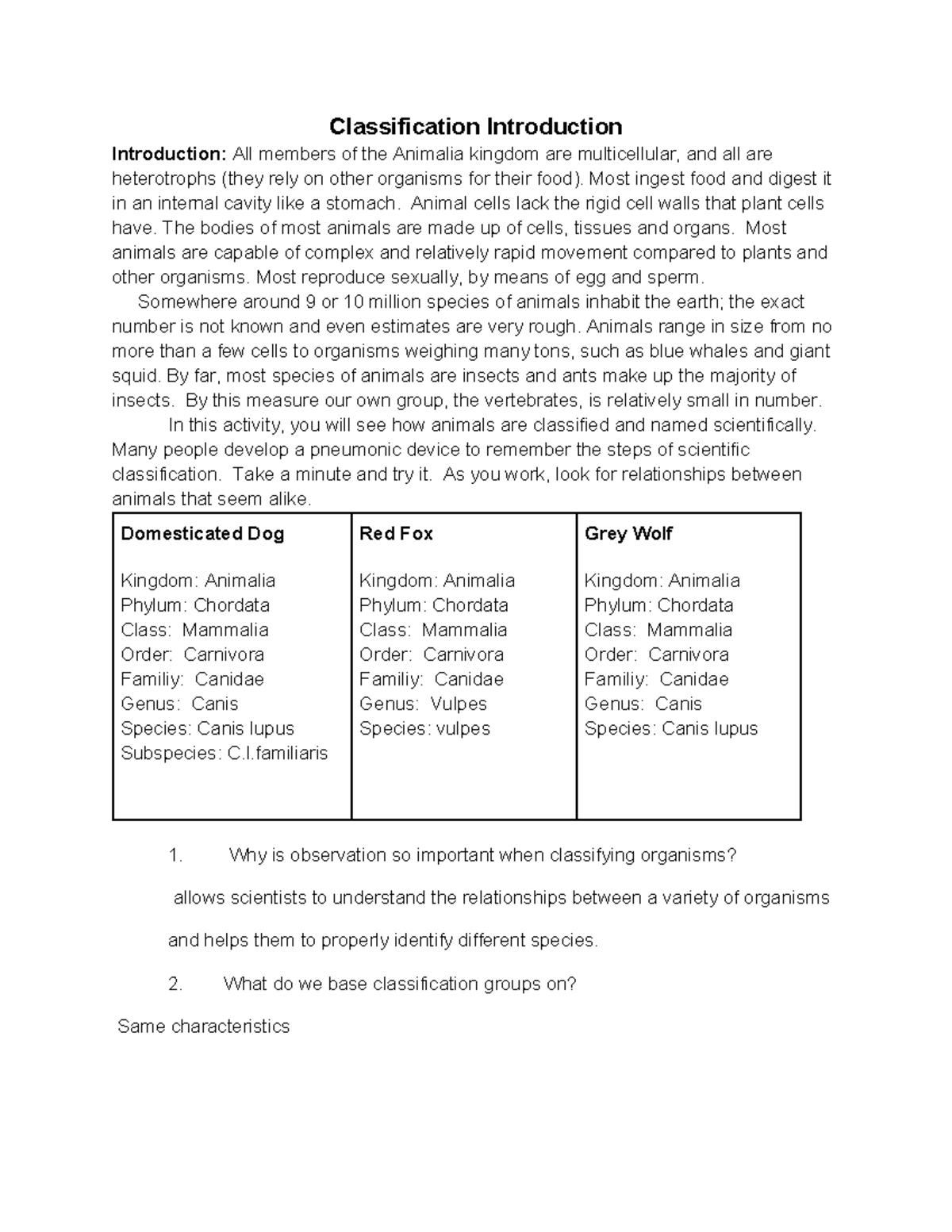 Classification Introduction - Classification Introduction Introduction ...