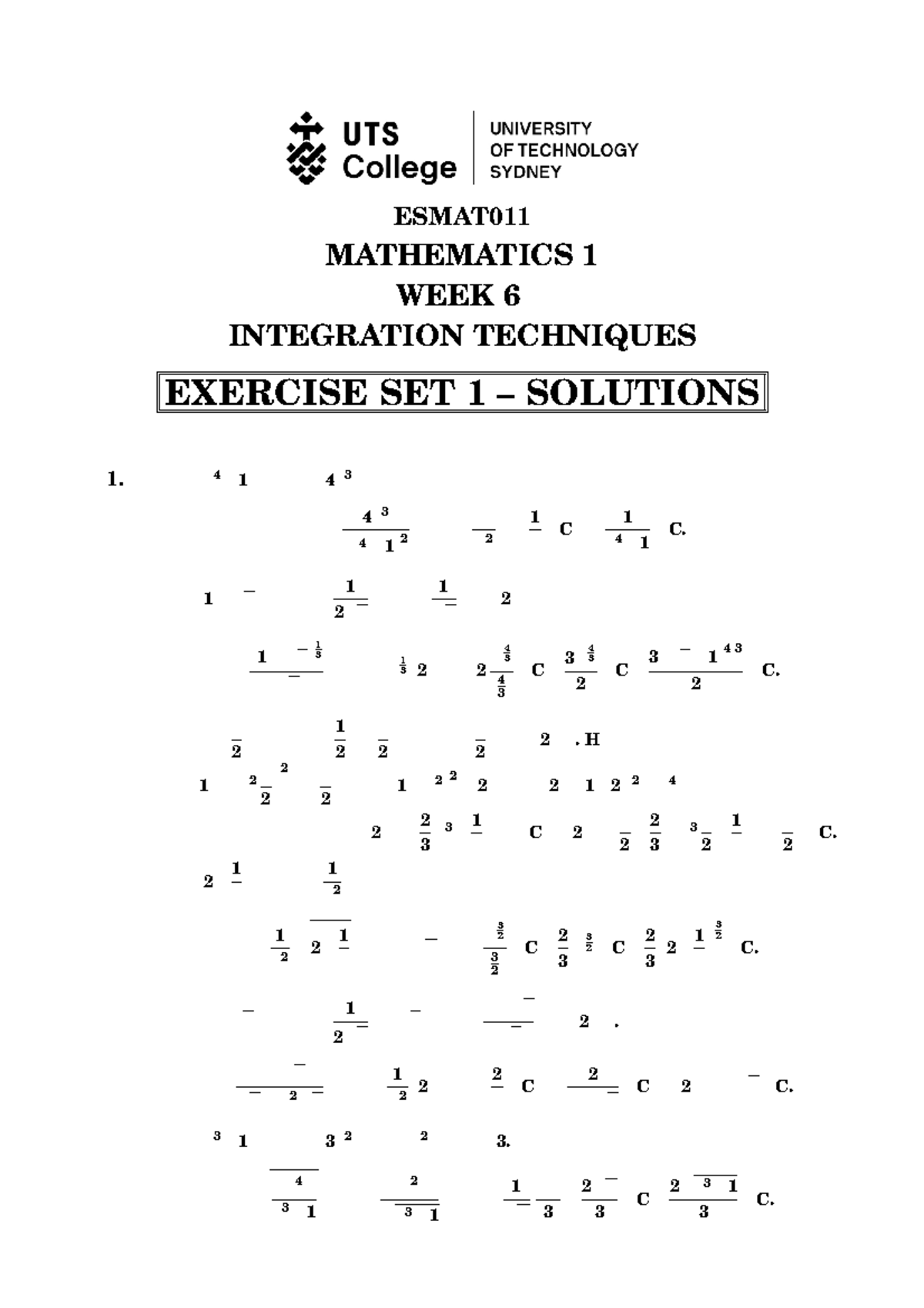 Week 6 - Practical Exercise Set 1SOL - ESMAT MATHEMATICS 1 WEEK 6 ...