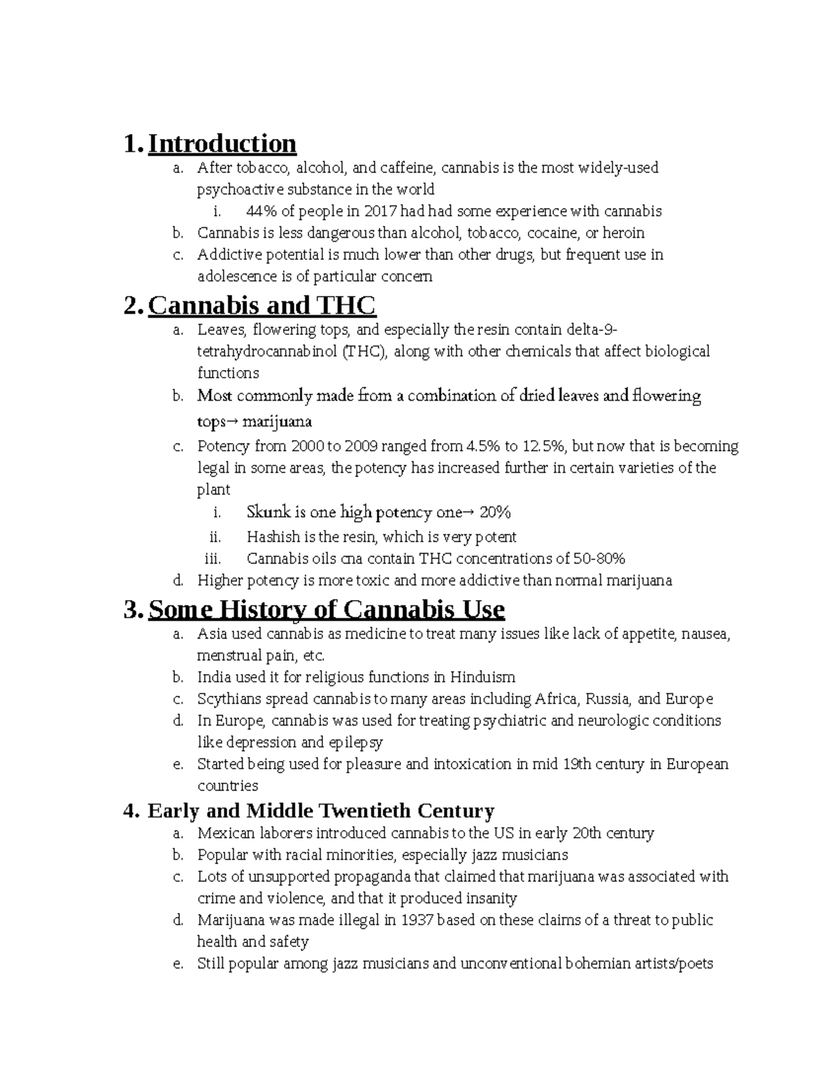 Chapter 12 Cannbis Use Disorders - 1. Introduction A. After Tobacco ...