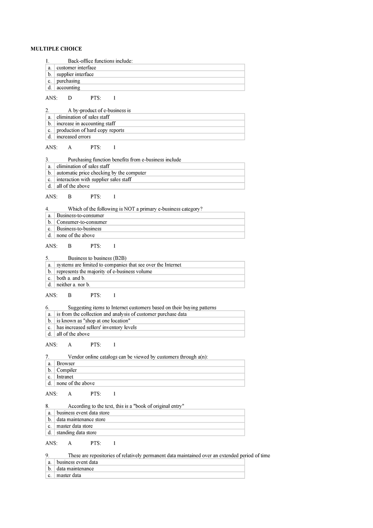 Multiple Choice Ch 03 - MCQ - StuDocu