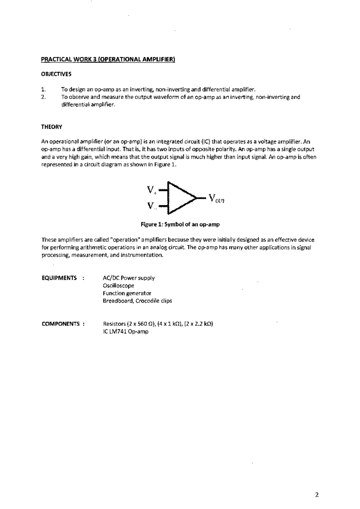 SESI II DEE30043 LAB 3 - Electrical Engineering - Studocu