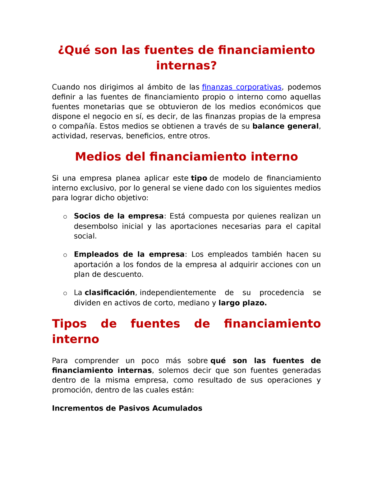 Fuentes De Financiamiento Internas ¿qué Son Las Fuentes De Financiamiento Internas Cuando Nos 4422