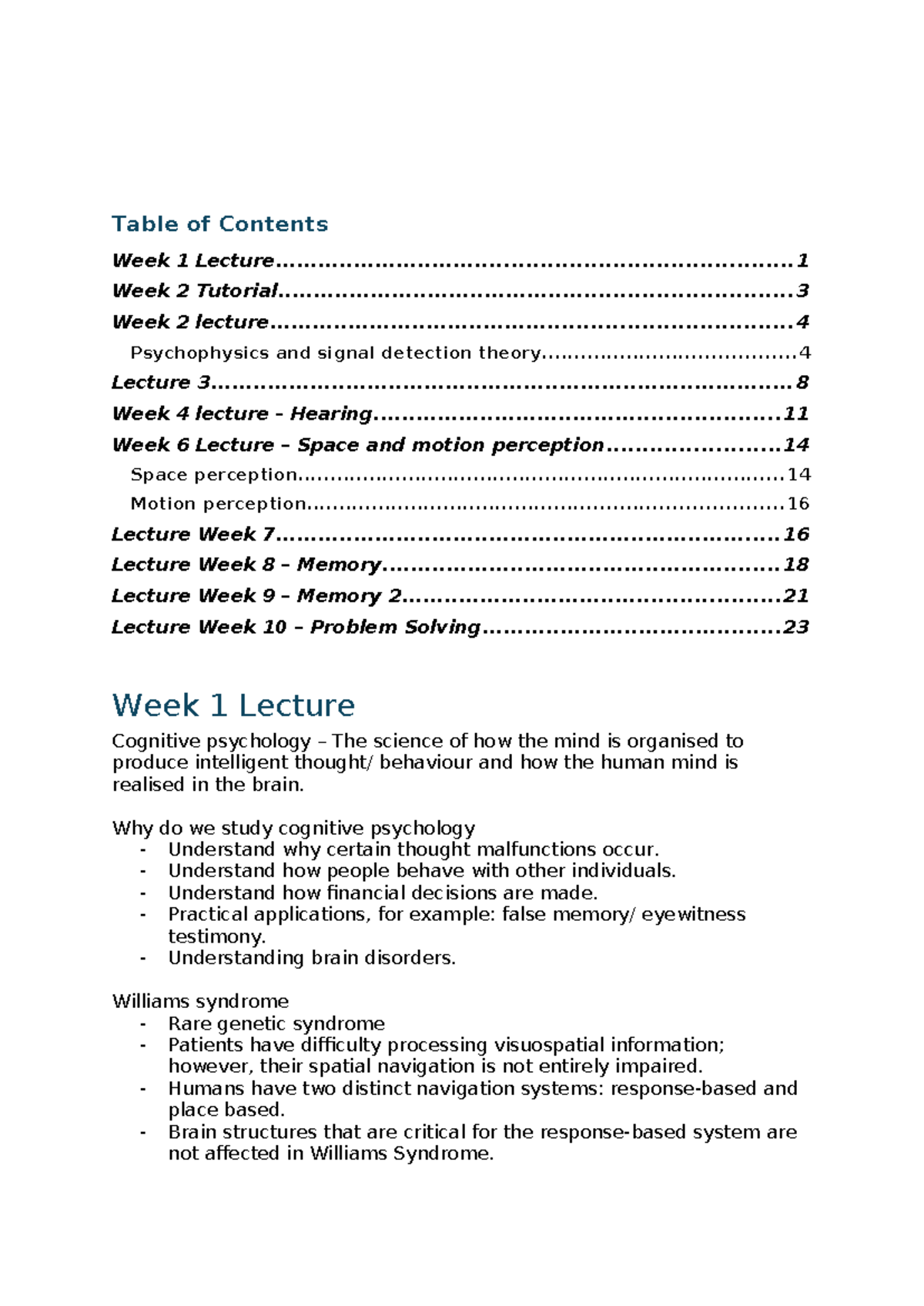 PYB204 - All notes from Week 1 to Week 13. - Table of Contents Week 1 ...