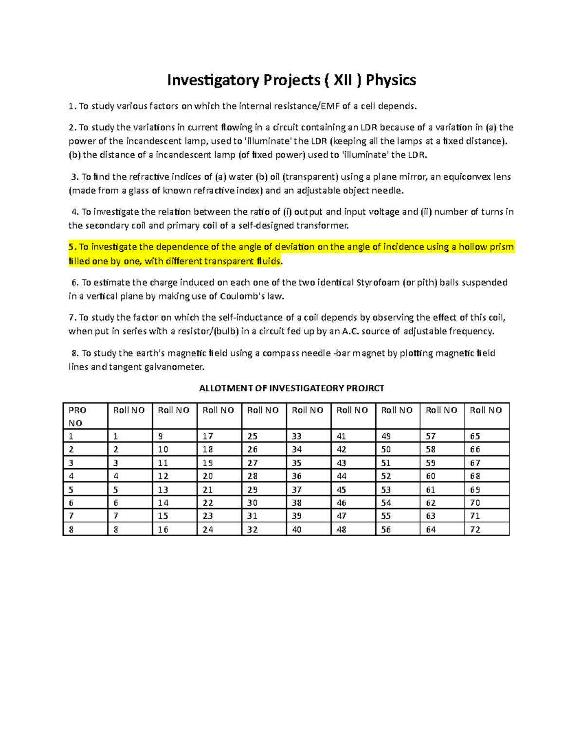 Project - To Study The Variations In Current Flowing In A Circuit ...