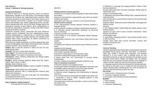 Teaching Reading Pamphlet (2 pieces) - INTRODUCTION One way to use word ...