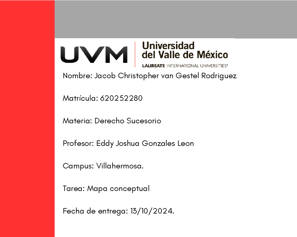 A#4 Mapa conceptual - }¿p+'o´0ip9gyufcg - Derecho Sucesorio - Nombre ...