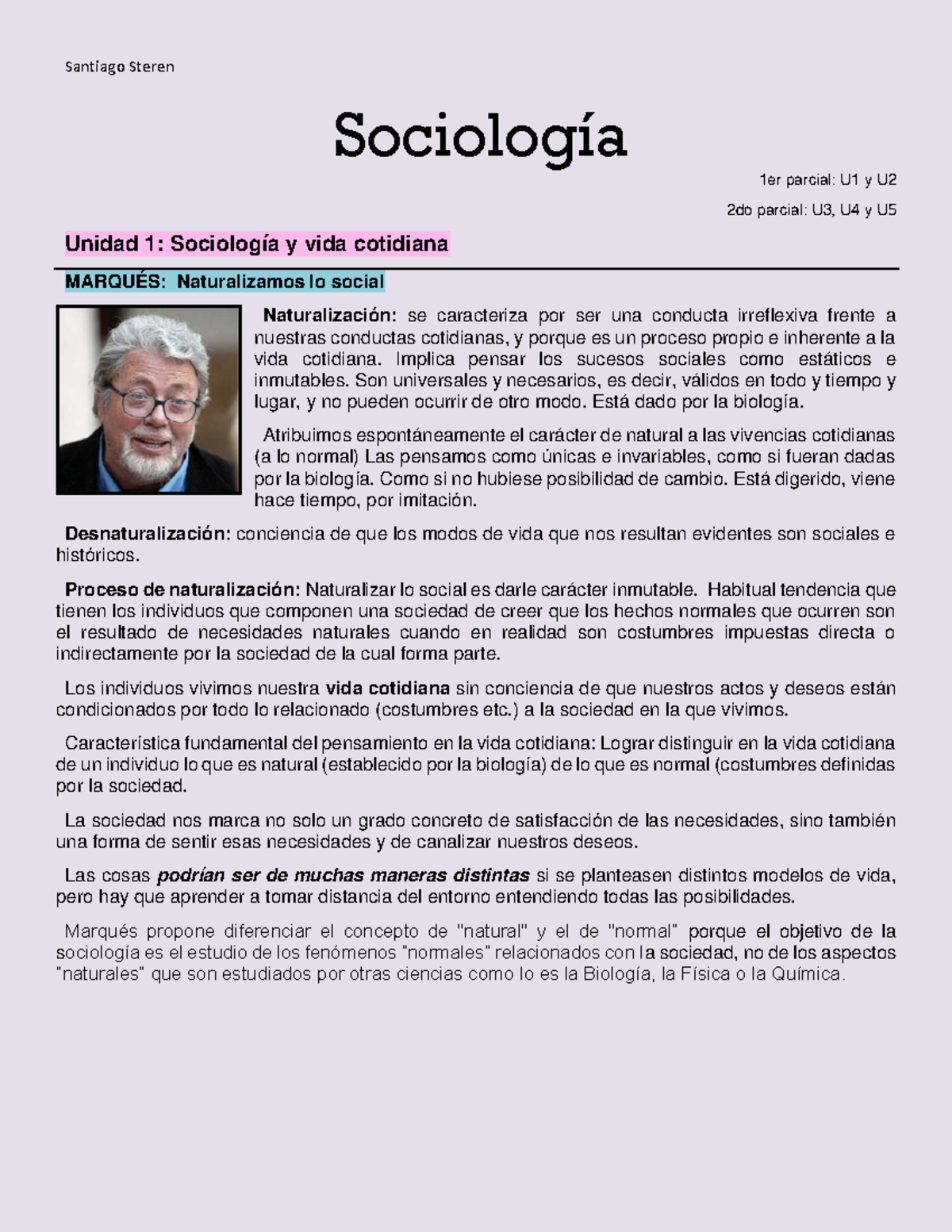 Sociologia Resumen By Steren Santiago Sociologia 1112 Uba Studocu