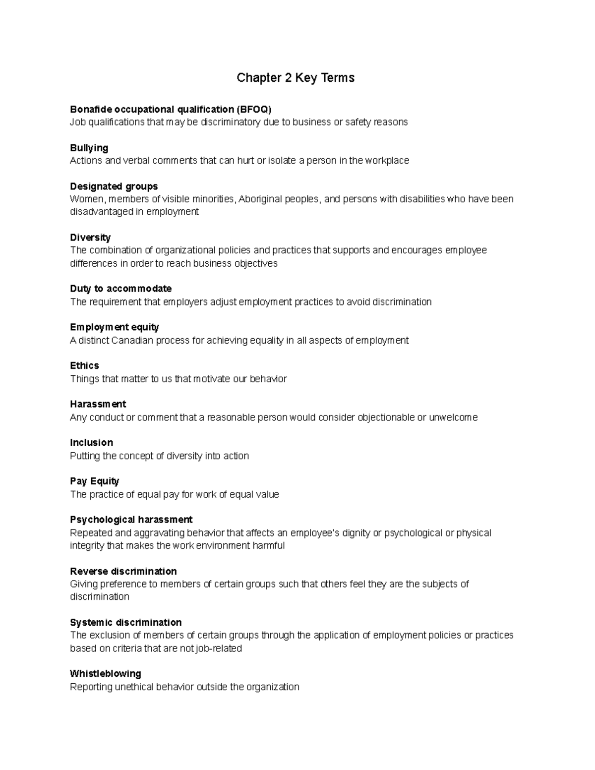 Chapter 2 Key Terms - Important for tests - Chapter 2 Key Terms ...