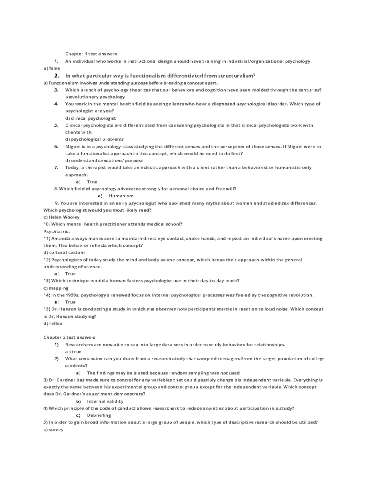 Psych Cheat Sheet This Has All The Useful Information On The Exams And Mini Quizzes For The 7589