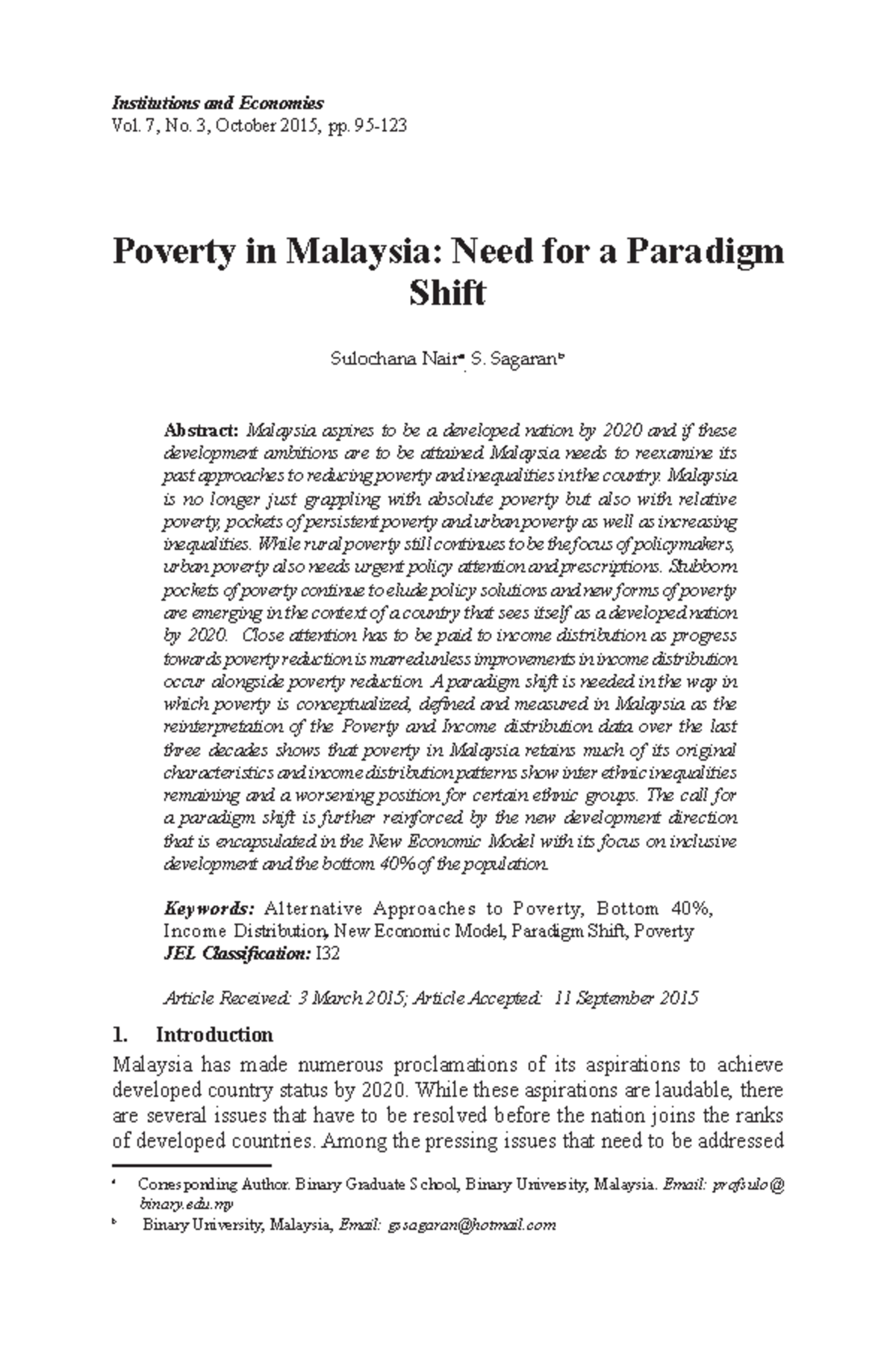 poverty in malaysia essay