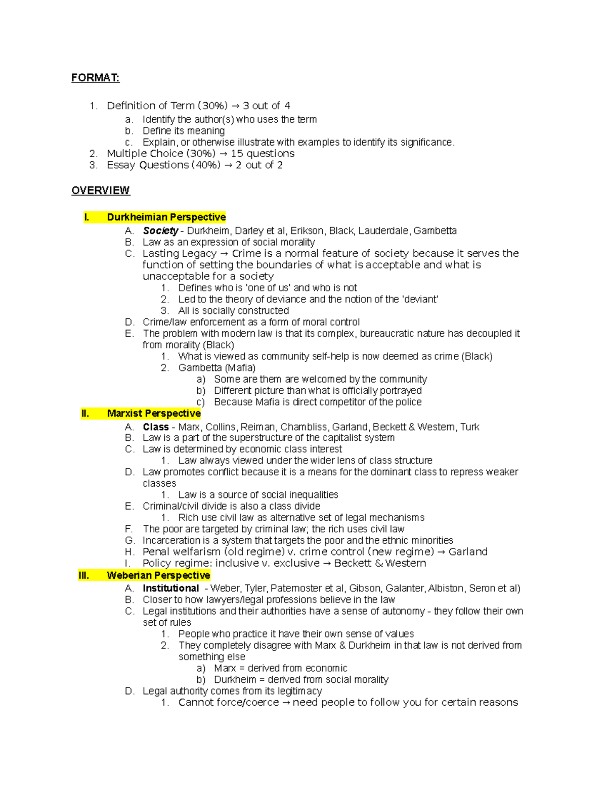 140 Final Study Guide FORMAT Definition Of Term 30 3 Out Of 4 A 