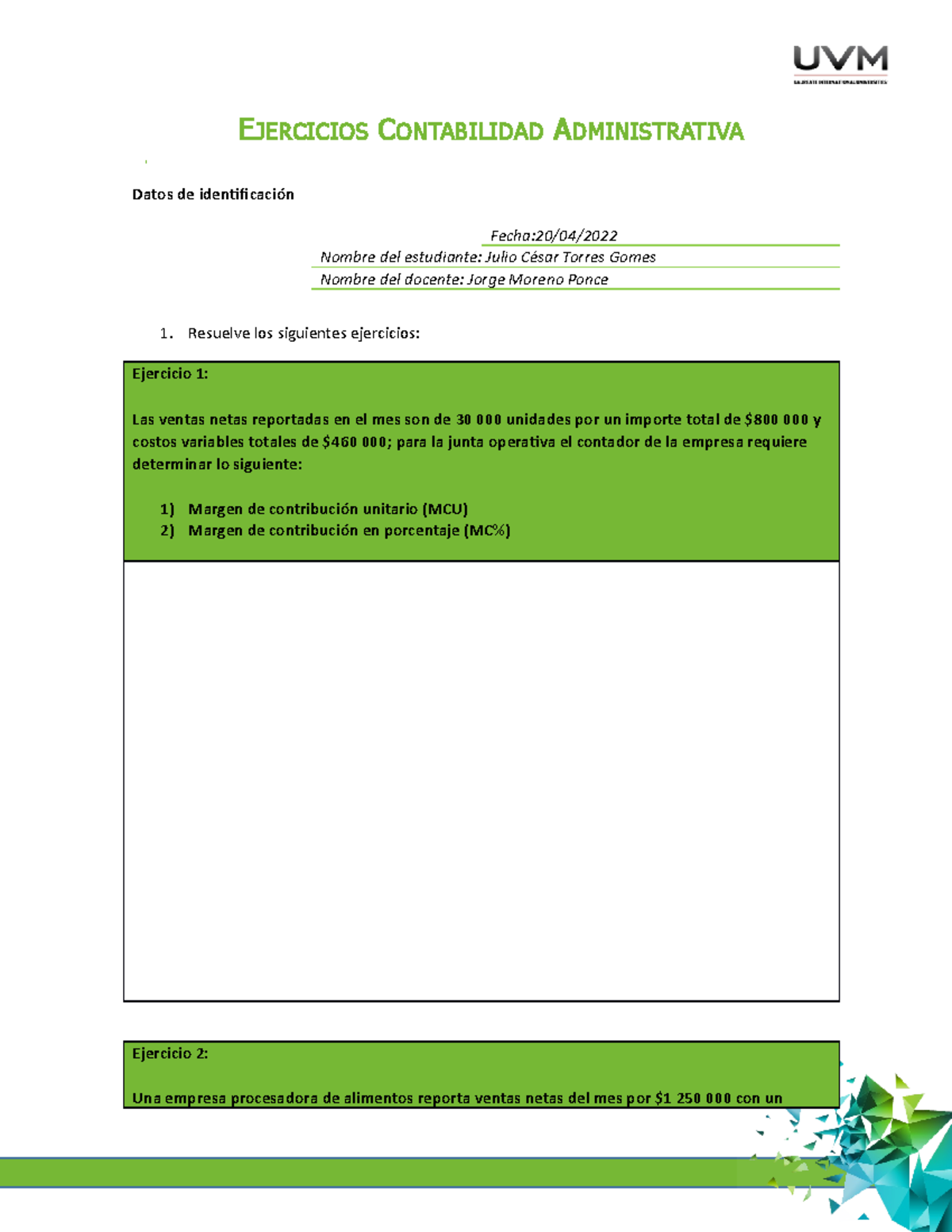 A5 JCTG Ejercicios de margen de contribución CONTABILIDAD ...