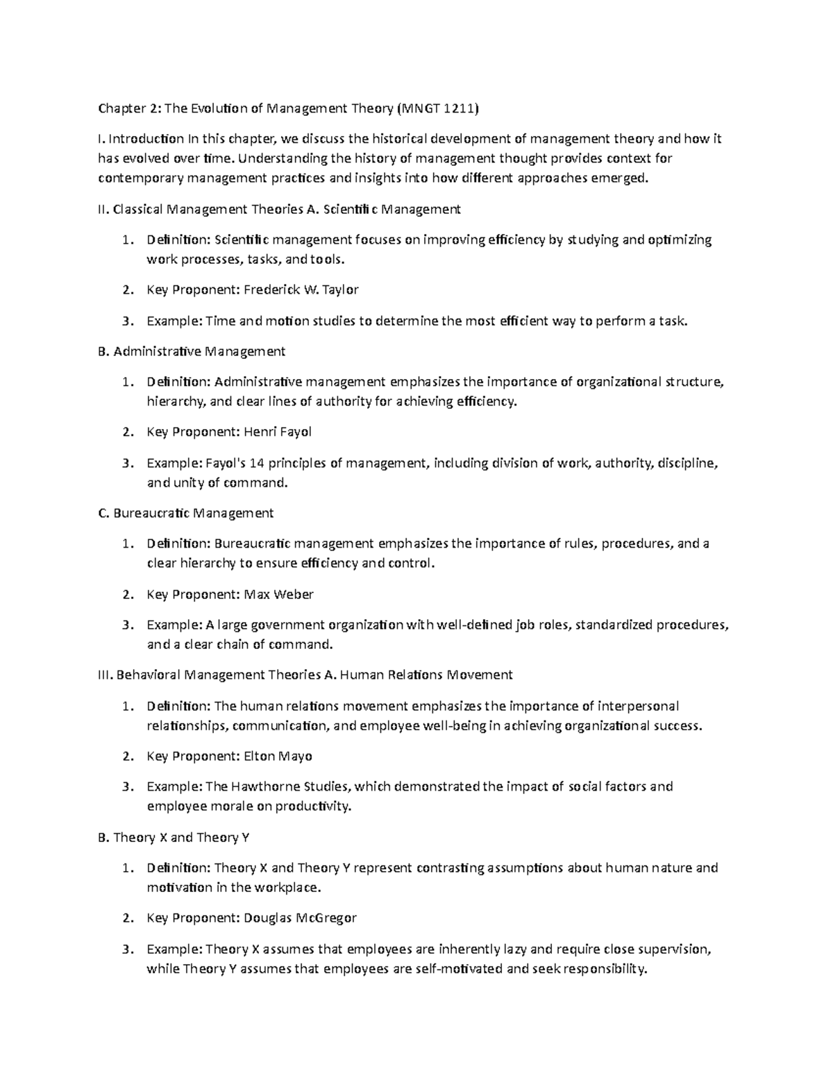 Management Principles and Practices 2 - Chapter 2: The Evolution of ...