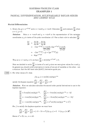 Revision 1-3 NM - Summary Numerical Methods and Statistics - MATH2089 ...