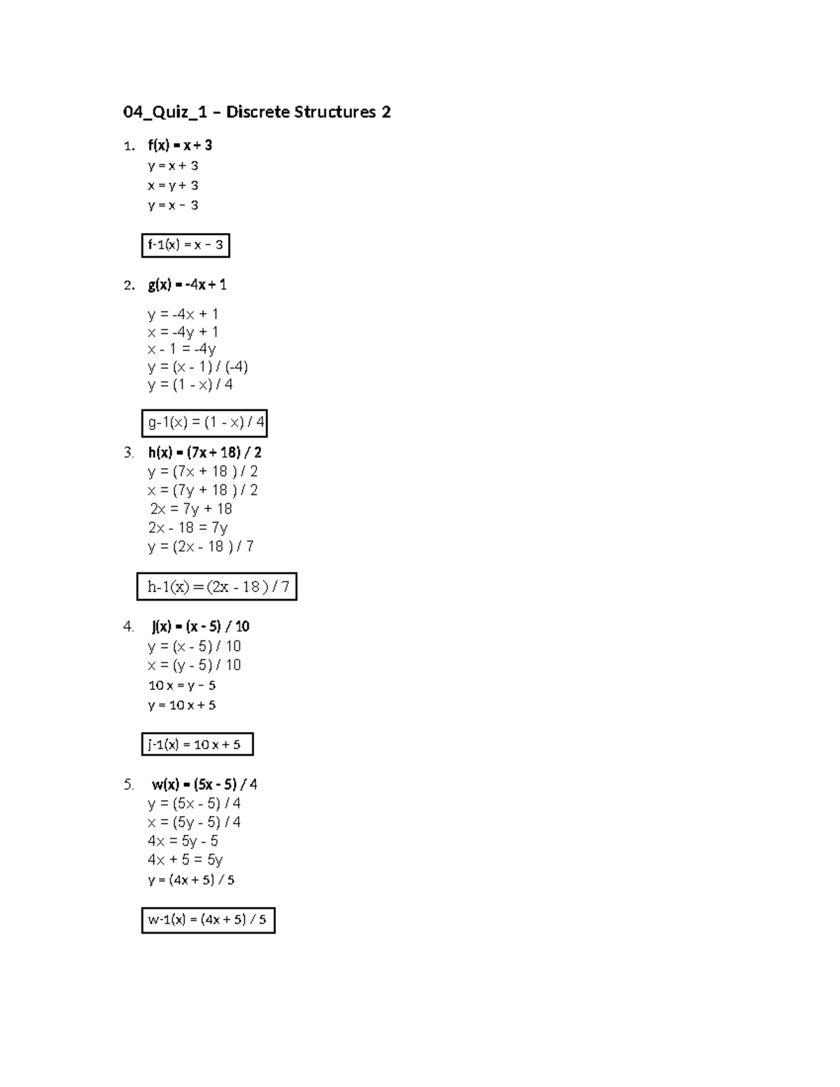 04 Quiz 1 - DS2 - qqqqqqqqqqqqqqqq - x - 1 = -4y 04_Quiz_1 – Discrete ...