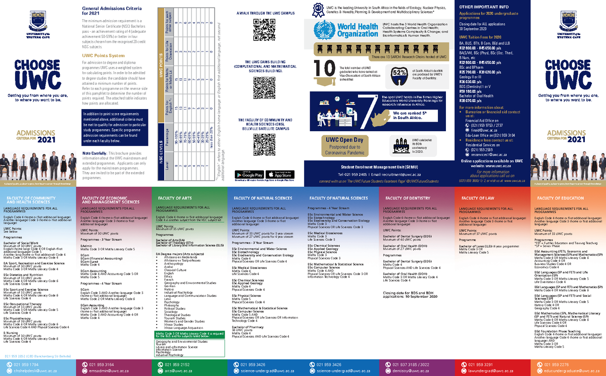 Complete SEMU Brochure General Admissions Criteria For 2021 The   Thumb 1200 745 