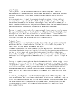 Finite Mathematics 3-4 - Matrices and Linear Algebra: Matrices are a ...