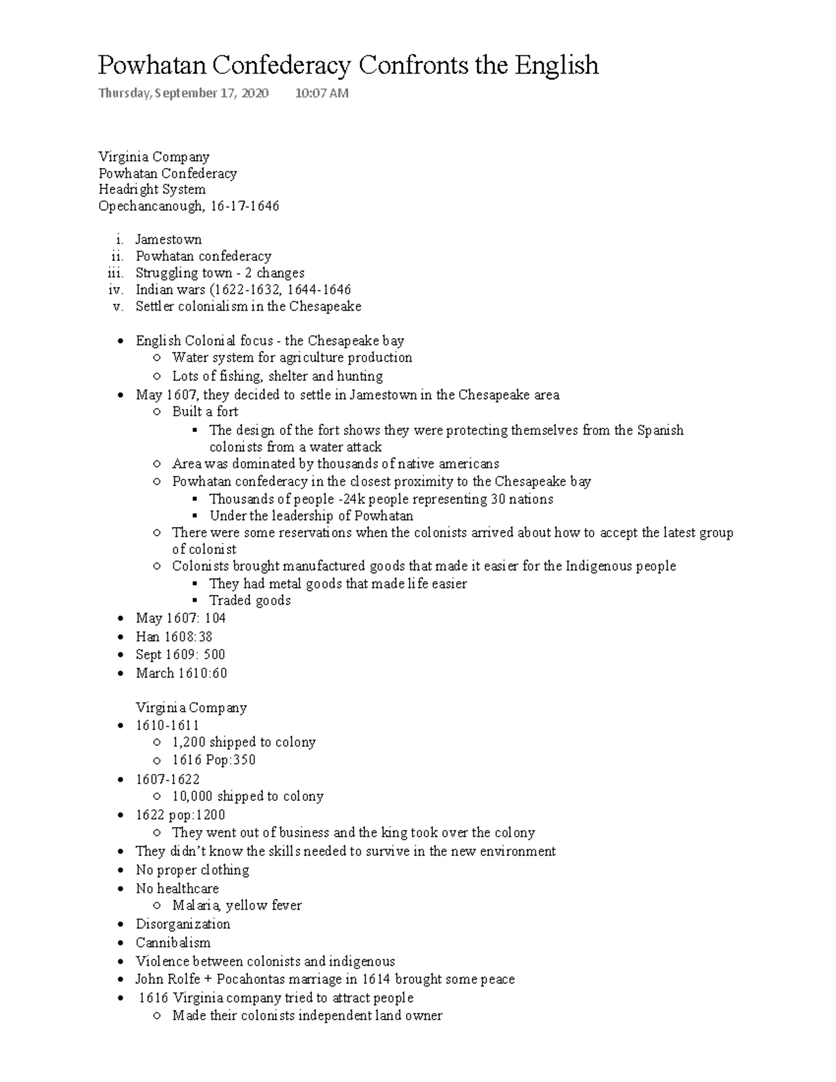 Powhatan Confederacy confronts the English 9LUJLQLD &RPSDQ\ 3RZKDWDQ