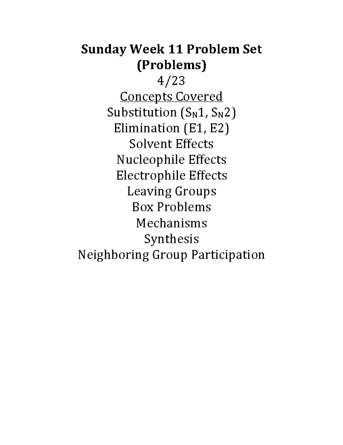 Sunday Week 11 Problems - Sunday Week 11 Problem Set (Problems) 4 ...