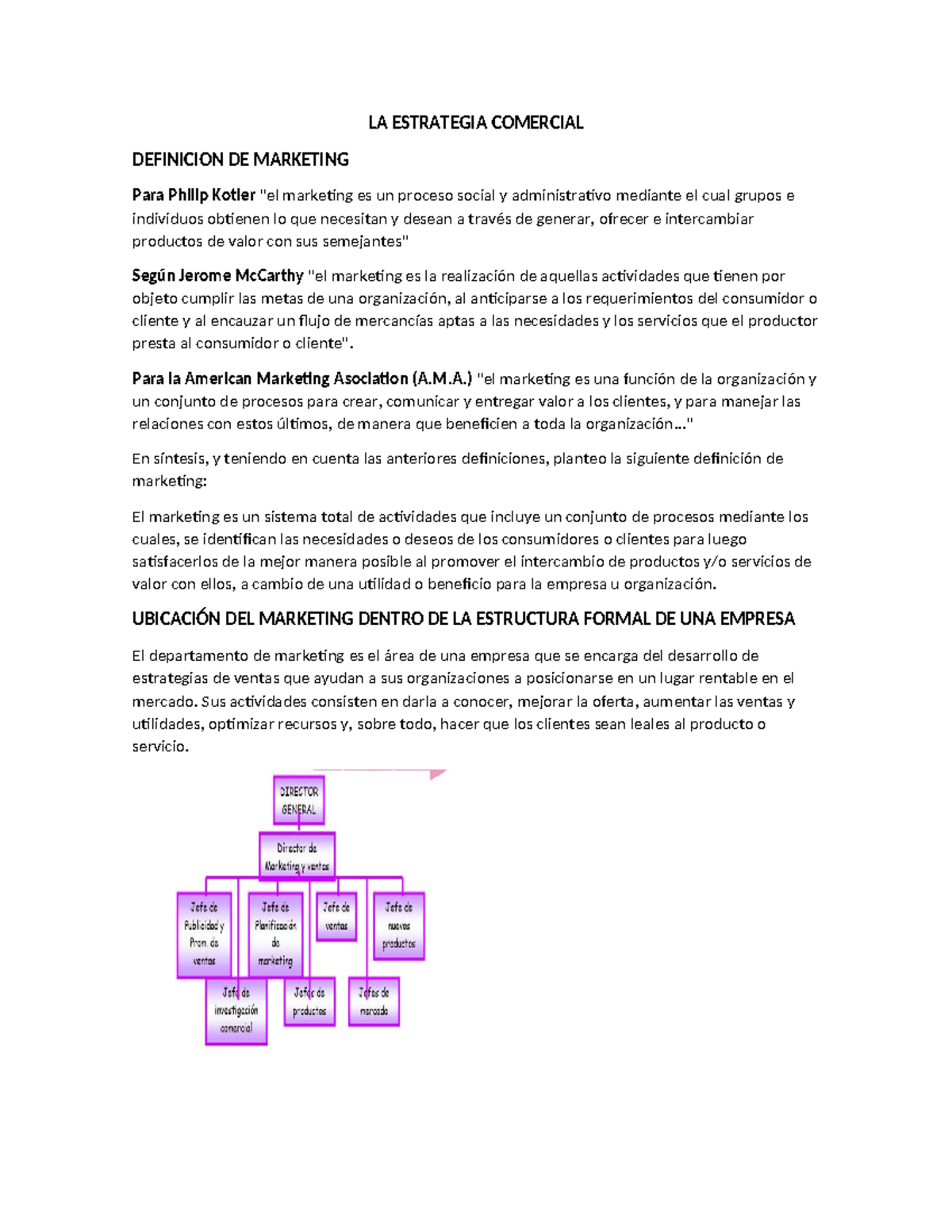 1.1 Estrategia Comercial - LA ESTRATEGIA COMERCIAL DEFINICION DE ...