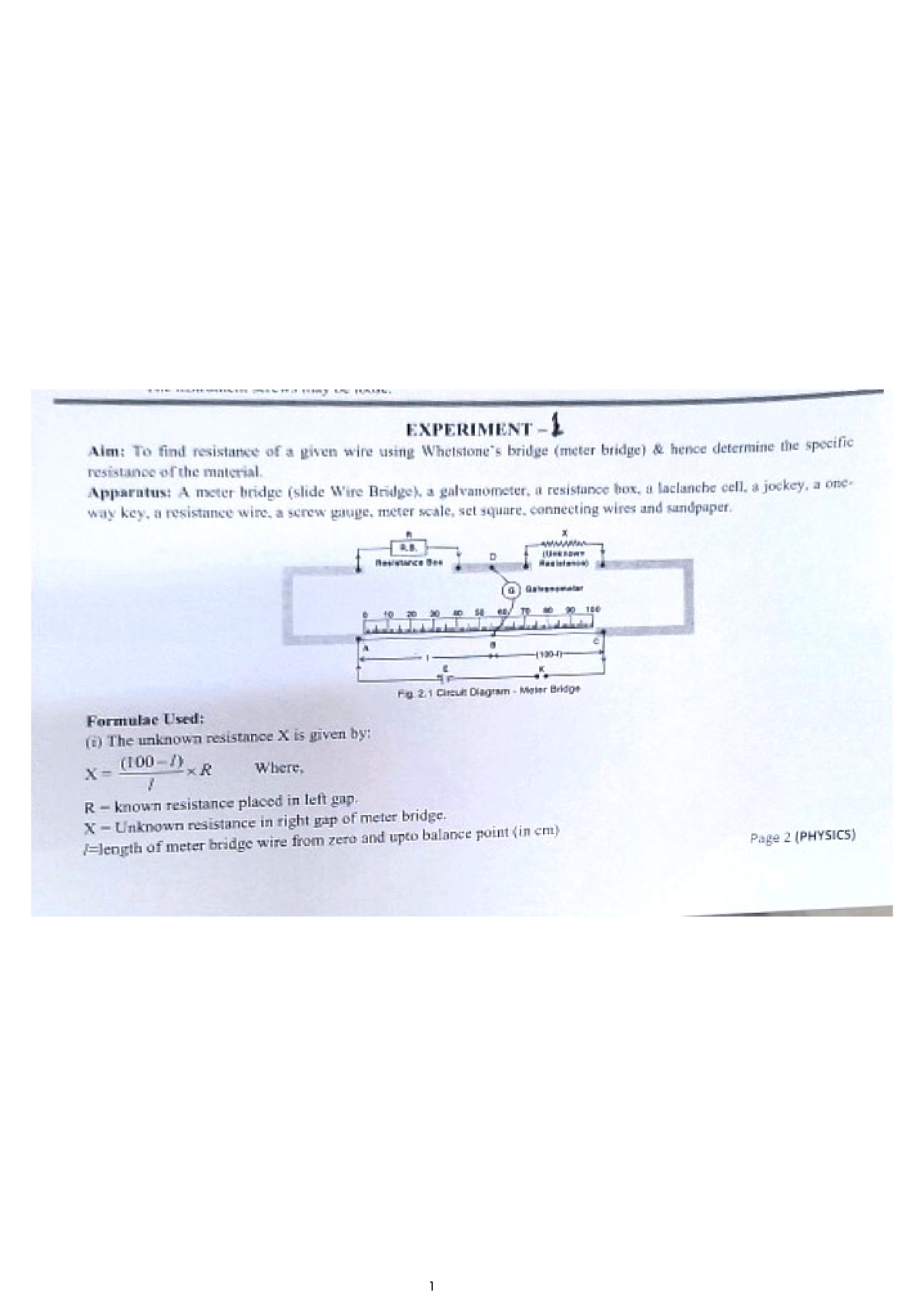 Practicals Physics XII (1) - Physics I - Studocu