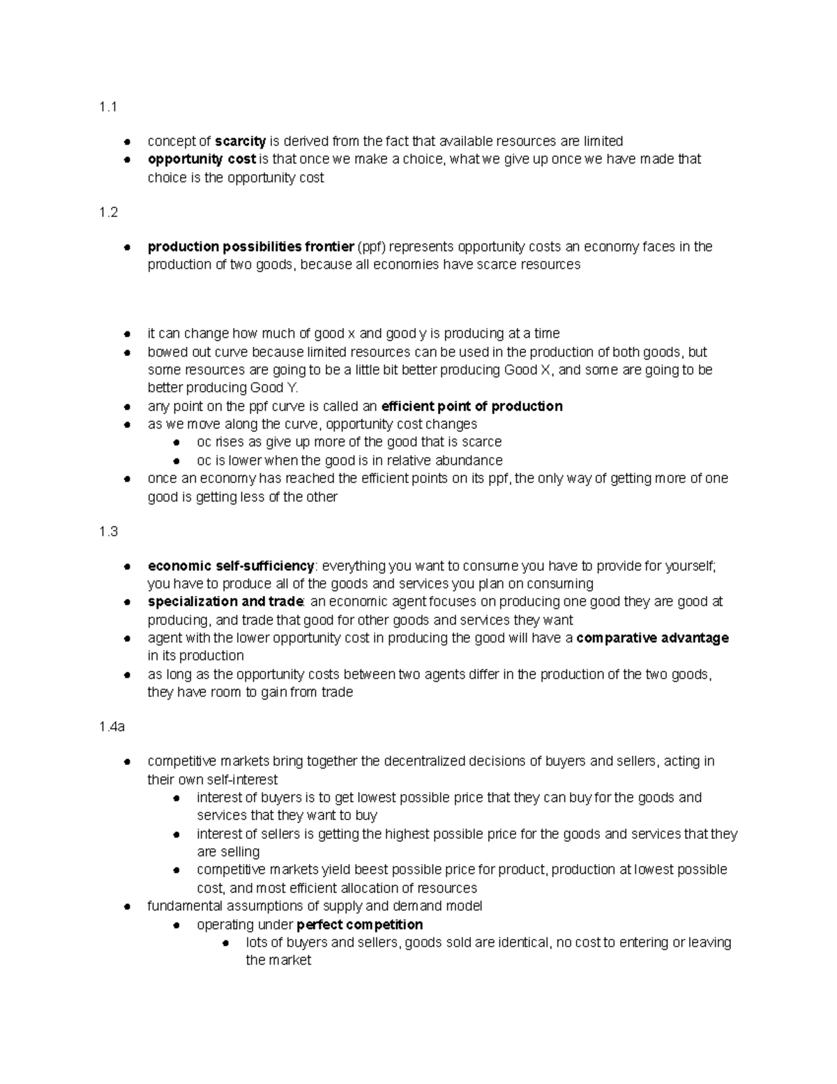 Macroeconomics Notes - Professor name is Andrew Verdon. - 1. concept of ...