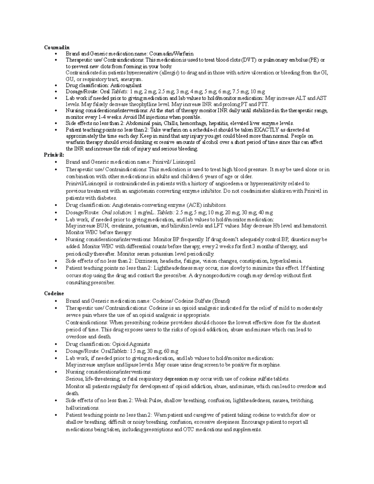 Medications brand/generic name - Coumadin Brand and Generic medication ...