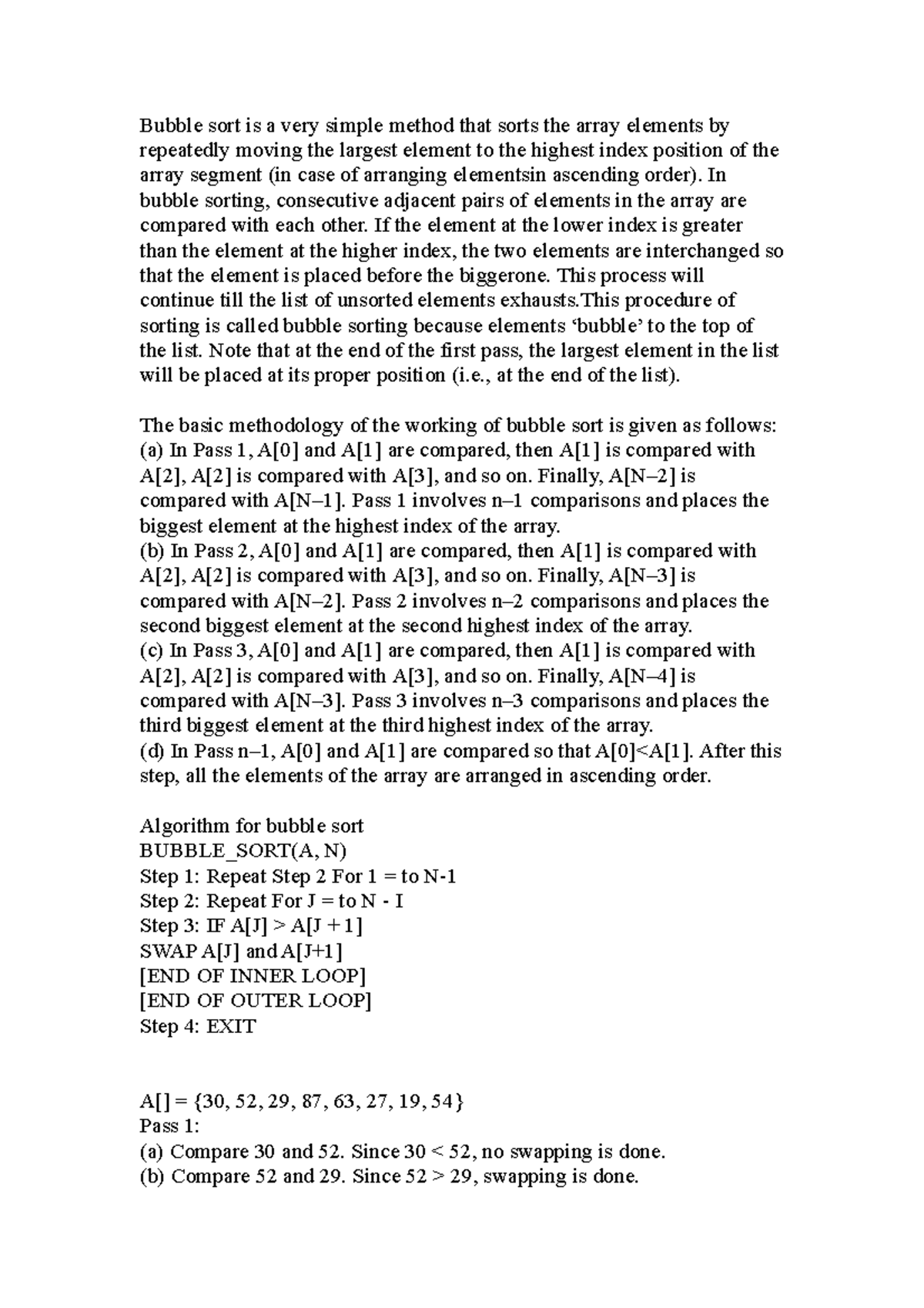 Bubblesorttheorydocx 2022 09 30 10 22 56 - Bubble sort is a very simple ...