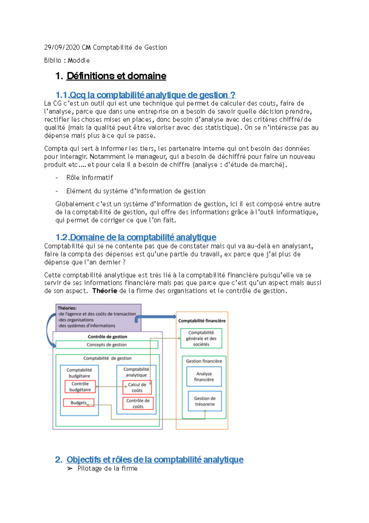 Comptabilité De Gestion L2 - 29/09/2020 CM Comptabilité De Gestion ...