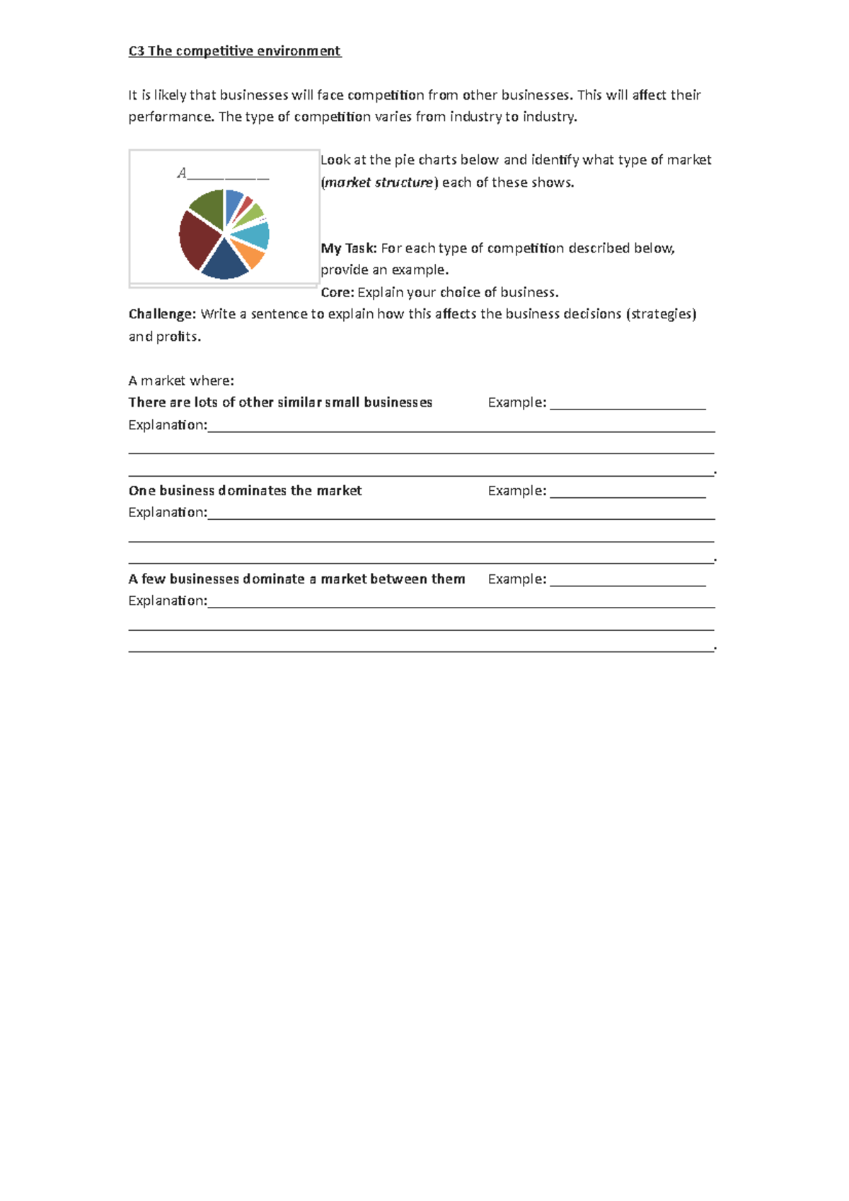 C2 Competitive Environment Task 1 - C3 The competitive environment It ...