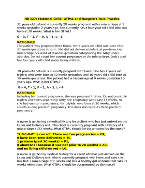 NR 327 Chapters 12 13 14 - Helpful Notes - NR 327: Maternal Child Exam ...