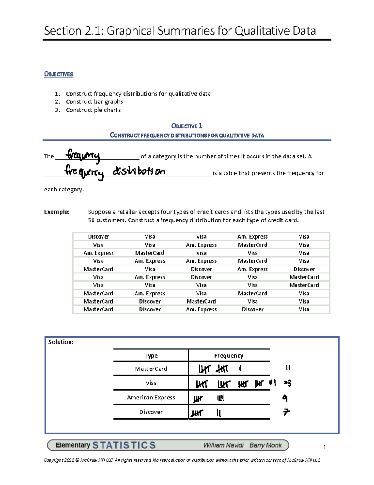 2 - Lecture Notes For Chapter 2 Section 1 - ^ĞĐƚŝŽŶ Ϯ͘ϭ͗ 'ƌĂƉŚŝĐĂů ...