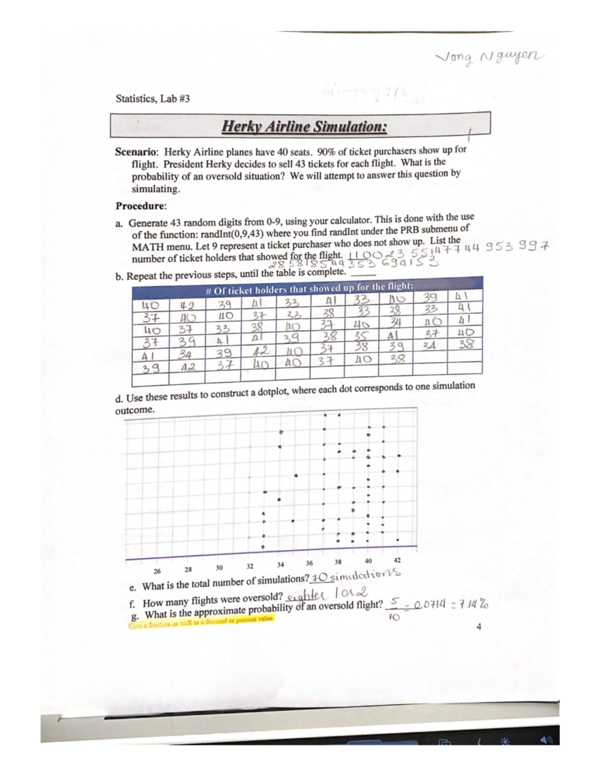 data and statistics homework 5 answer key