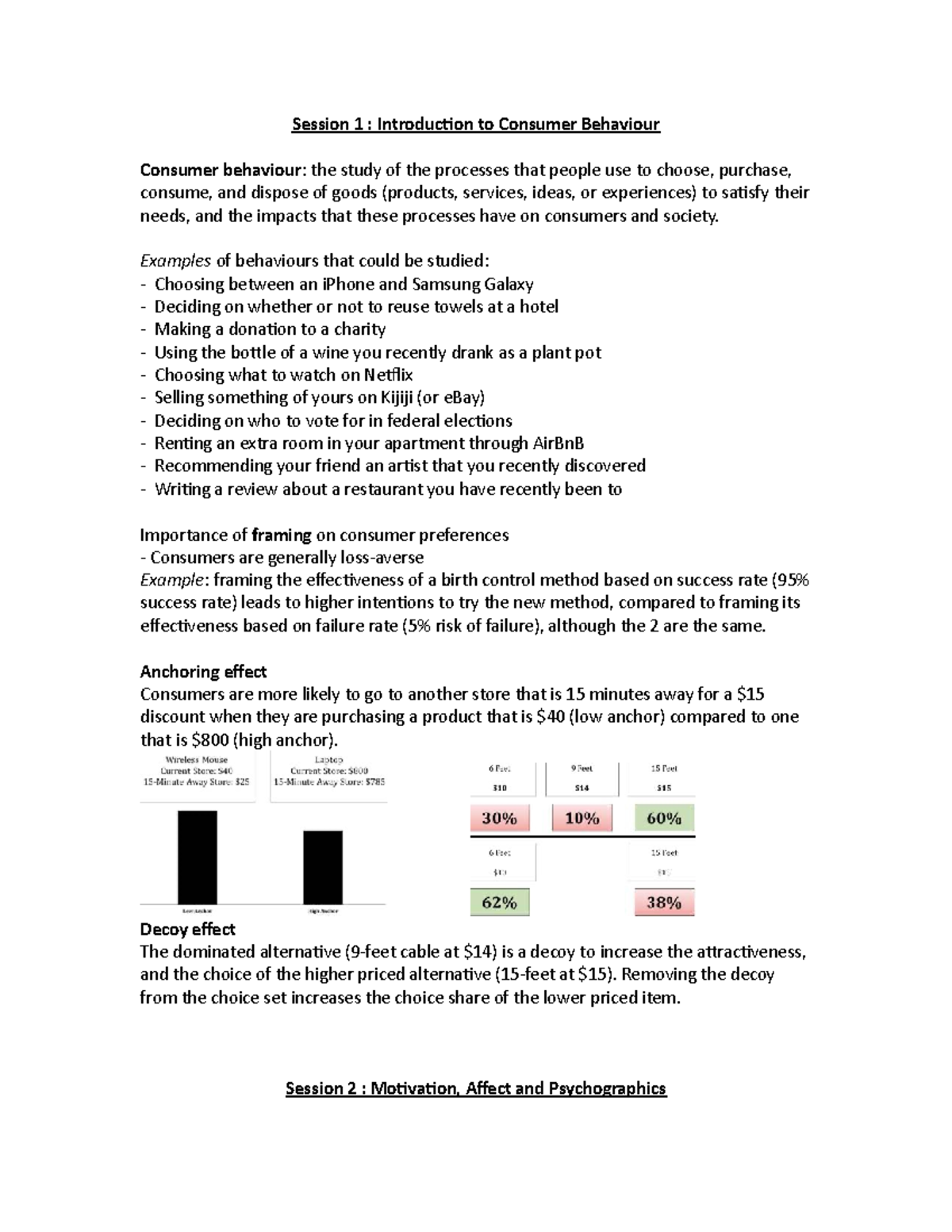Consumer Behavior - Notes de cours EN - Session 1 : Introduction to ...