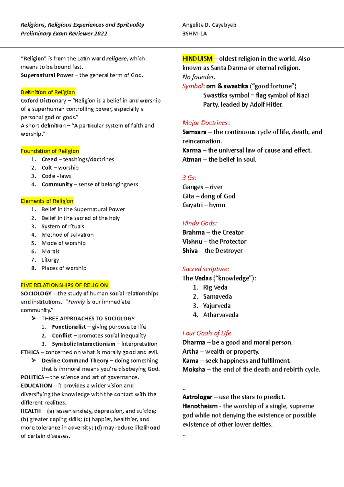 Macro Perspective Of Tourism And Hospitality - Religions, Religious ...