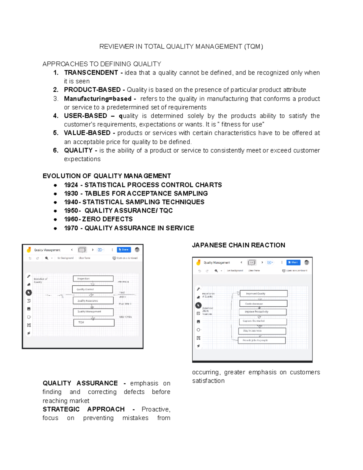 TQM-Reviewer - Reviewer - REVIEWER IN TOTAL QUALITY MANAGEMENT (TQM ...