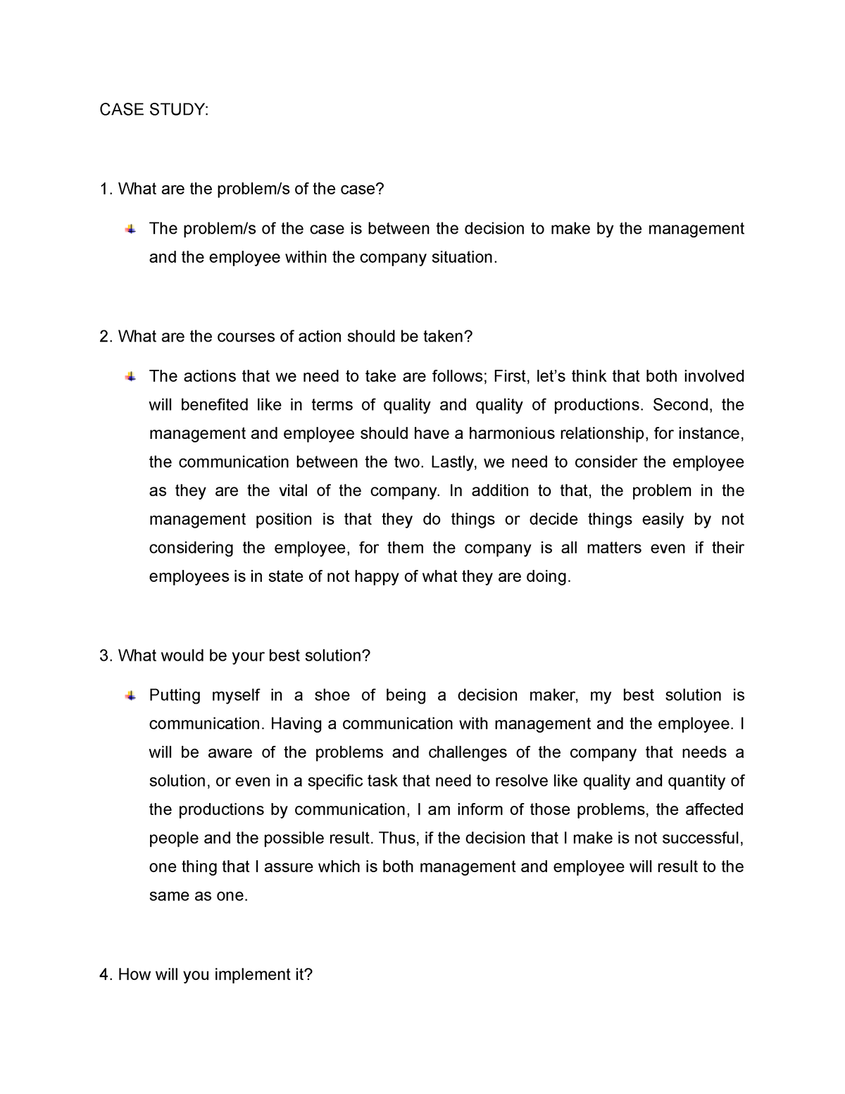 problem type of case study