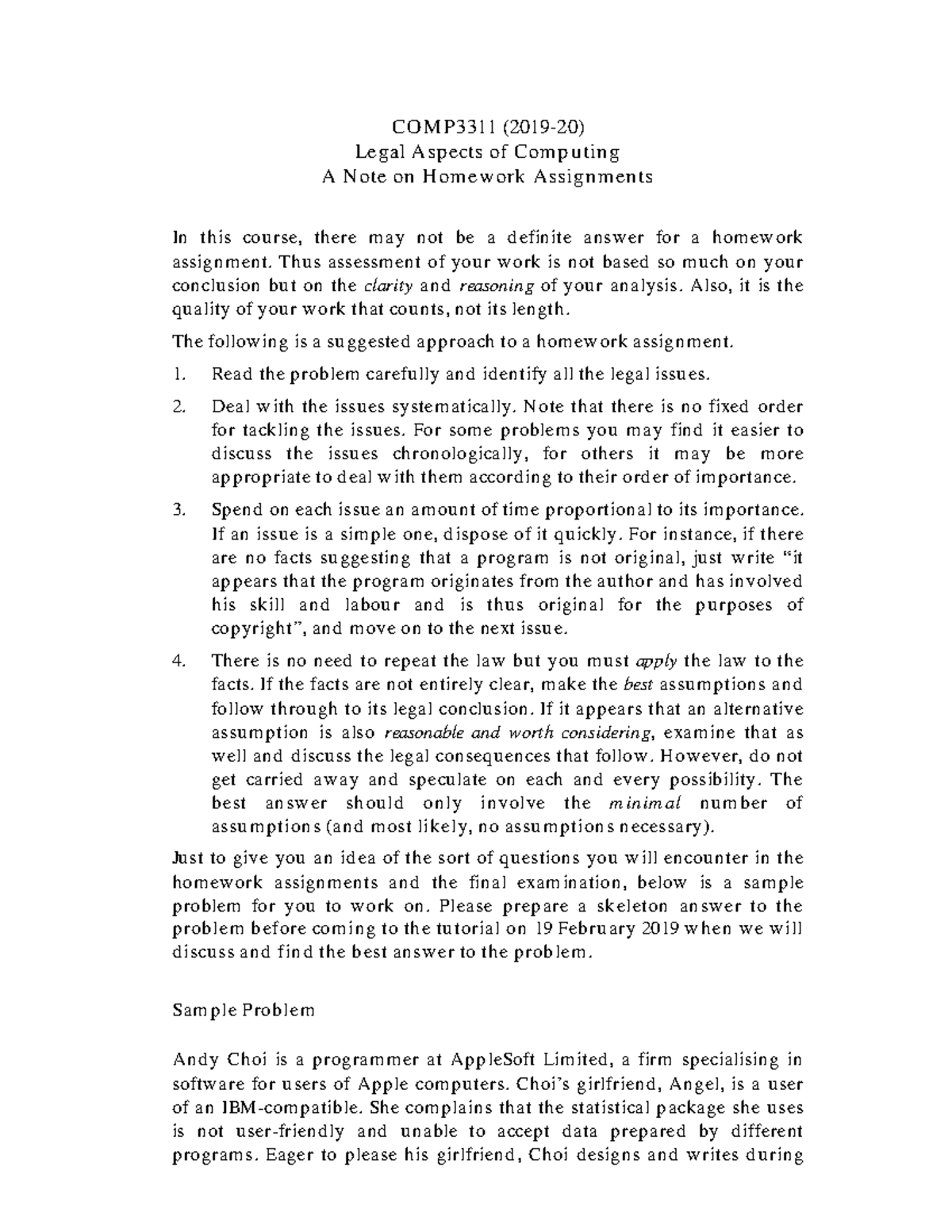 sample-problem-com-p3311-2019-20-legal-a-spects-of-computing-a-note