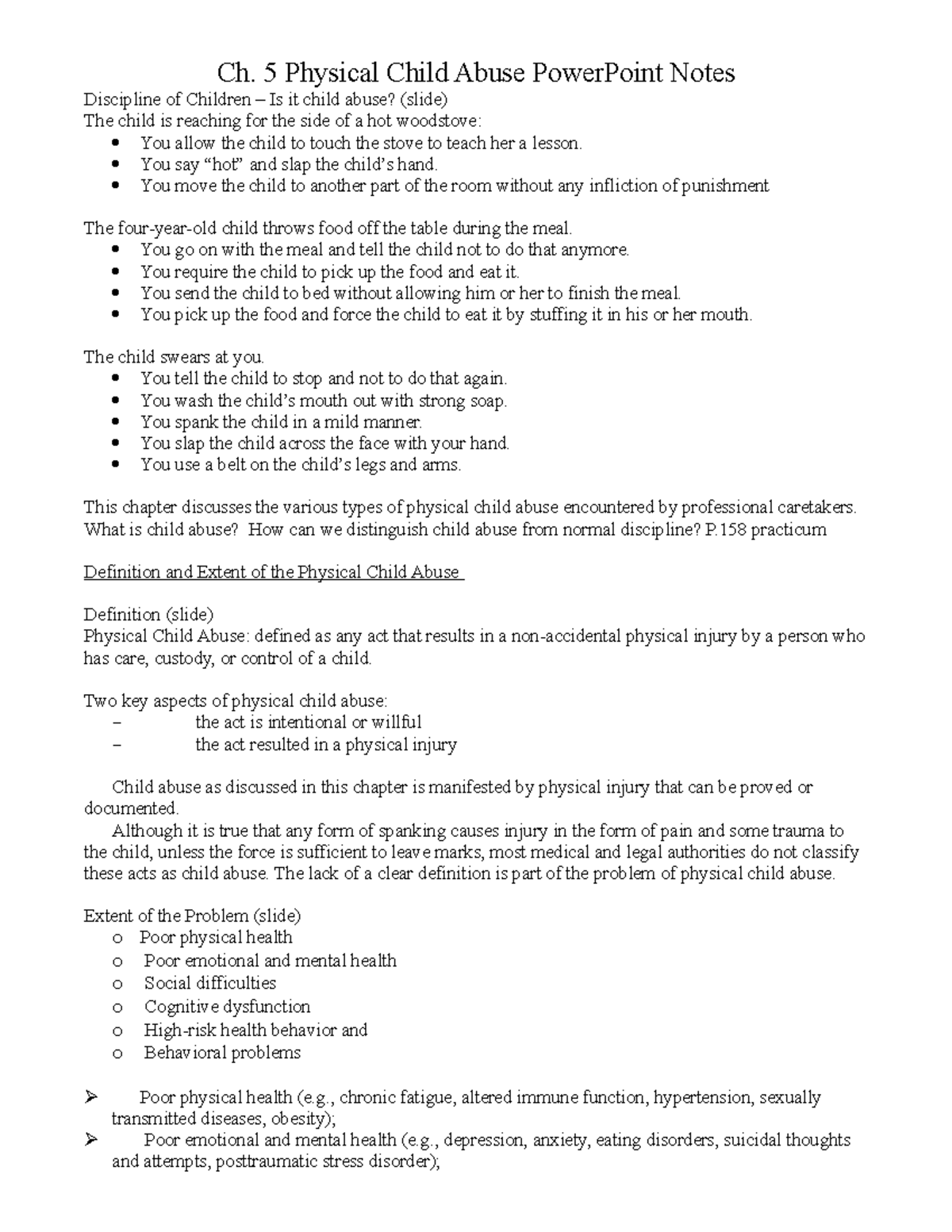 Ch. 5 Power Point Notes This course was taught by Dr. Lee Ch. 5