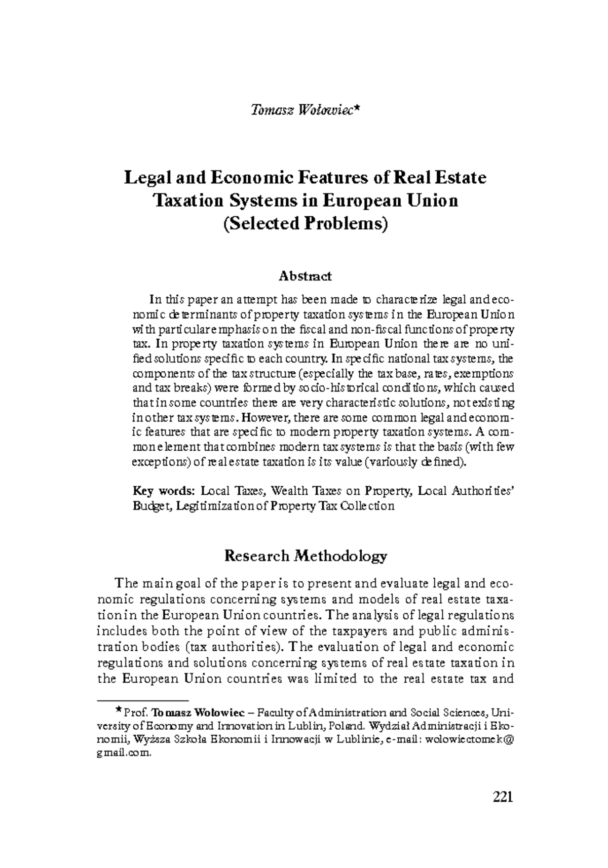 Summary course of material Legal and Economic Features of Real Esta