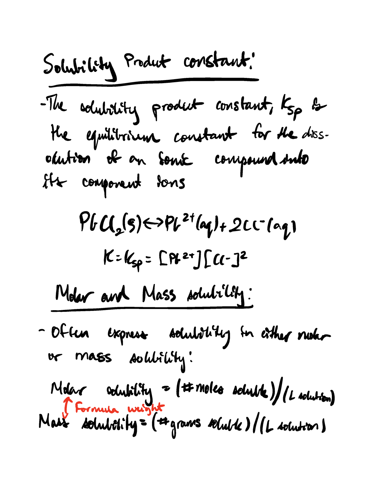 Solubility Product Constant - CHEM 1220 - Studocu