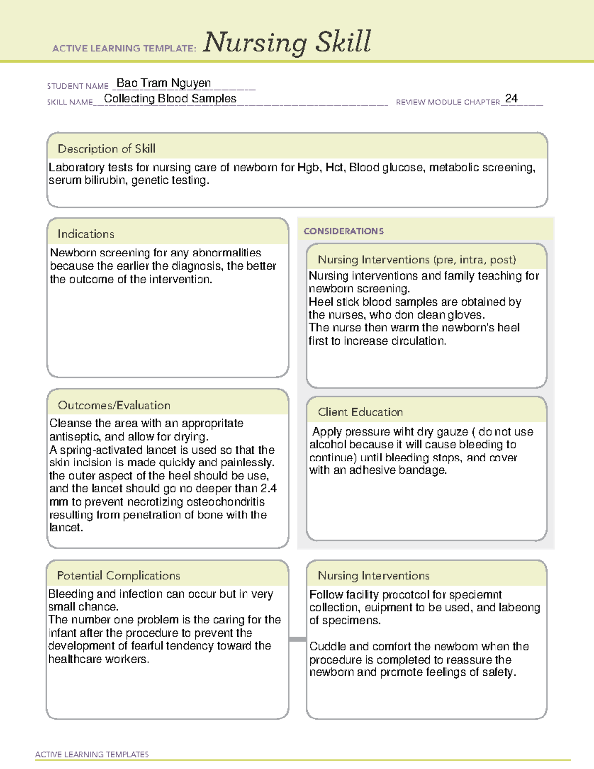 3 OB templates A - lecture notes for OB, for ATI assigments. - NURS 370 ...